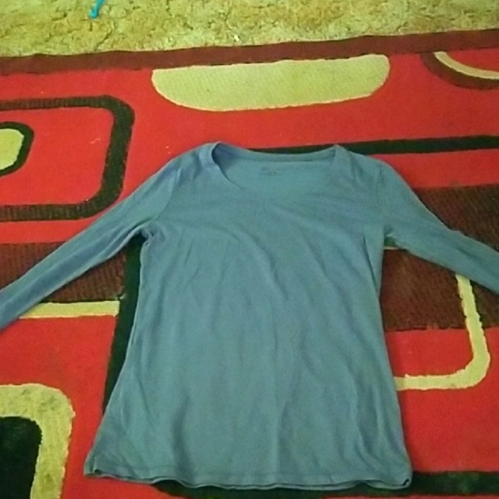 Gray Long Sleeve Top